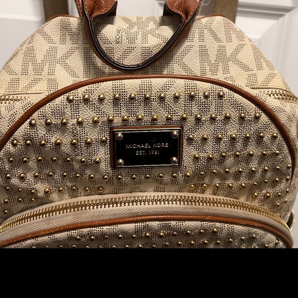 Michael Kors gold studded backpack main image 12